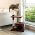 Rascador Torre 3 Niveles Felpa Y Sisal Para Gato Juego Color Variante Marron