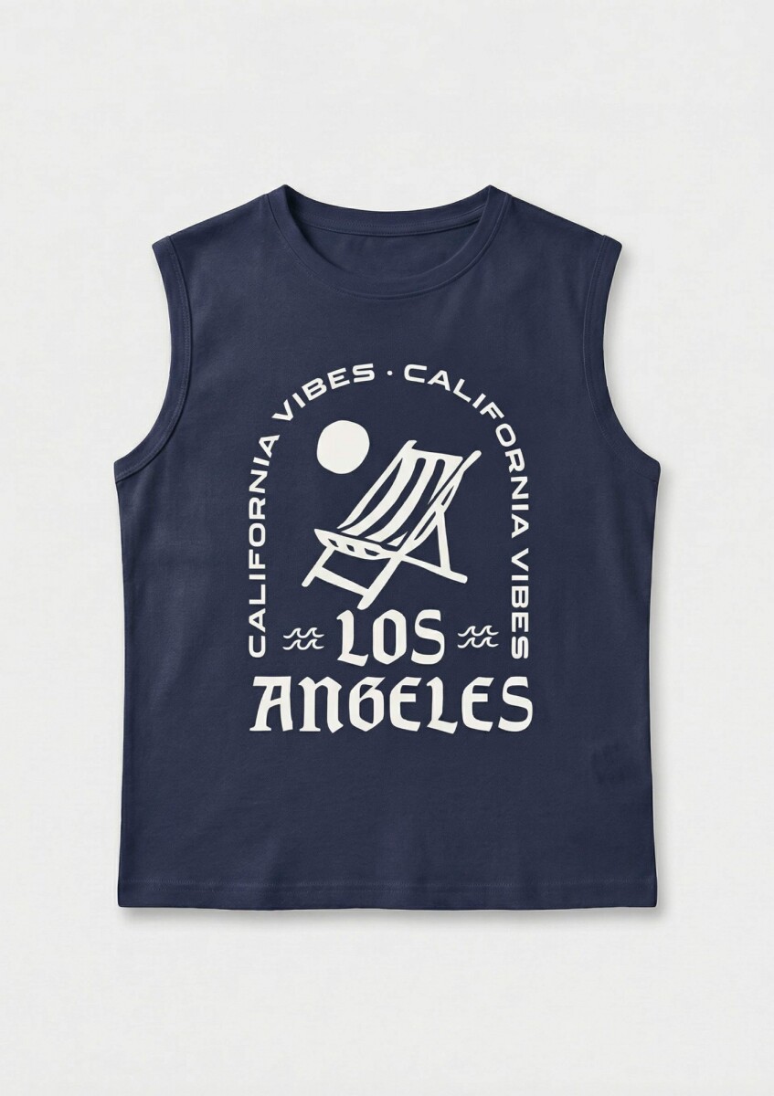 MUSCULOSA INFANTIL CON ESTAMPA - T-SHIRT MUSCULOSA MASC 