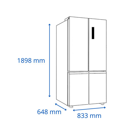 Heladera James Rj 470 Inverter Frío Seco Multidoor INOX