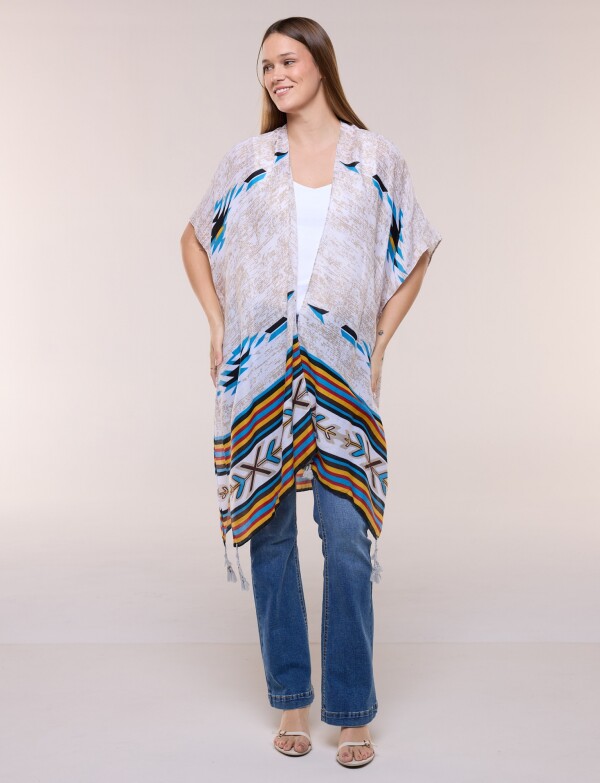 Kimono Tribal MULTI/BEIGE