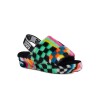 Fluff Yeah Slide Checks - Mujer Black Multi