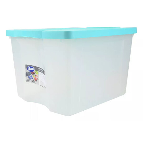 Caja Organizadora Plastico 60.3x48.1x37.8 75 Litros Hts Transparente/verde