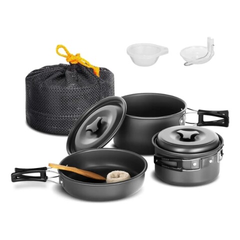 Kit De Ollas De Camping Para 3 Personas 10 Piezas Kit De Ollas De Camping Para 3 Personas 10 Piezas