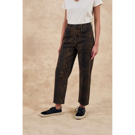 Jean Recto Animal Print Multi
