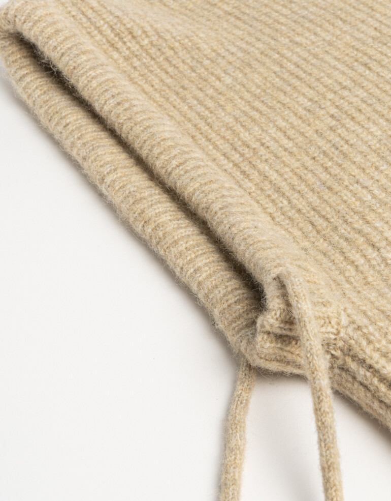 Gorro Gorro Tejido Balaclava - Blanco Crudo