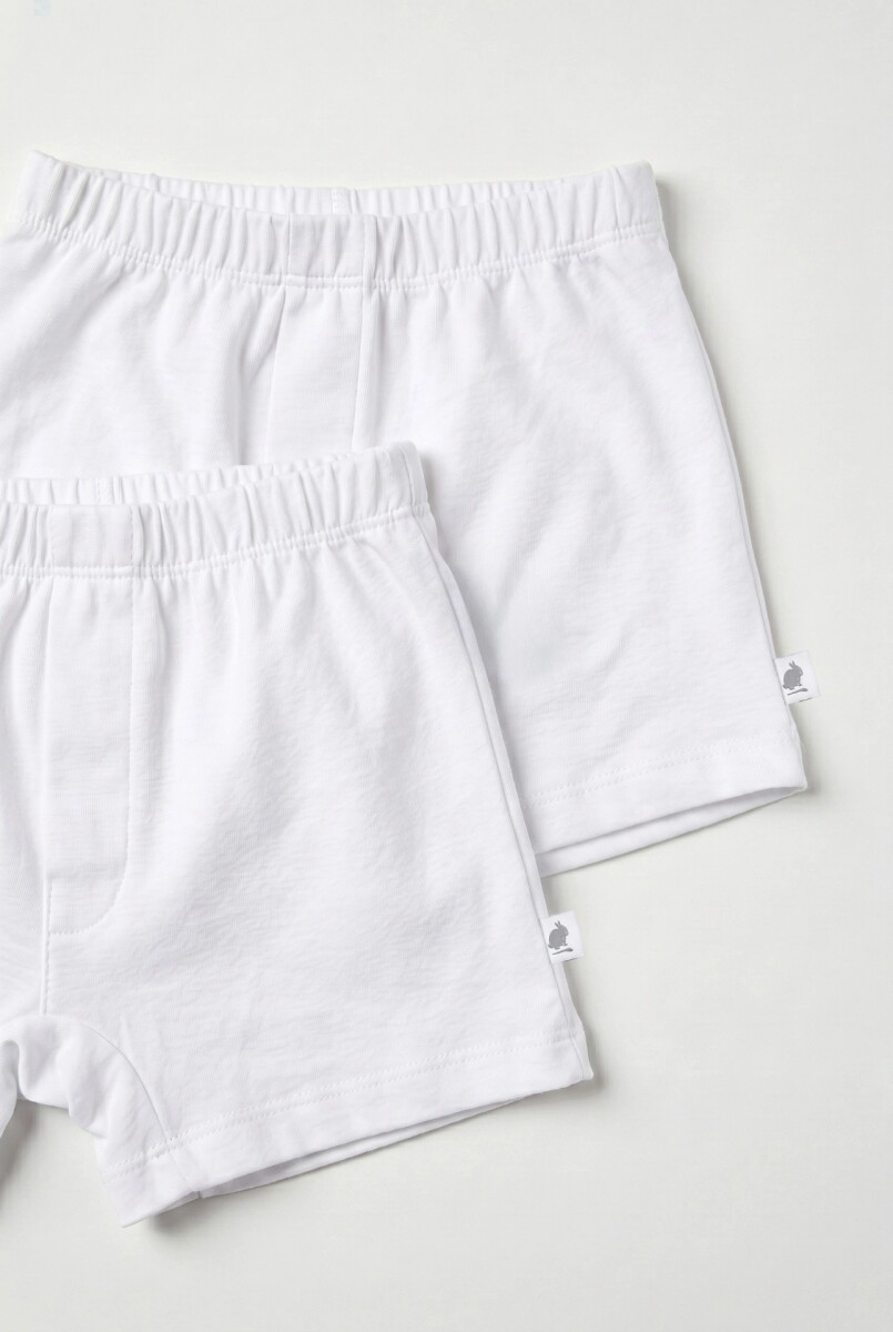 SET BOXER X2 PIMA BASICS - Blanco 