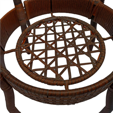Juego de Jardin Mesa + 4 Sillas Simil Rattan Exterior Negro