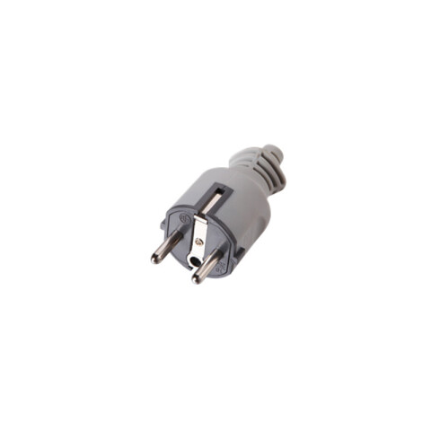 Ficha schuko de goma 16A, gris - Electraline M31148