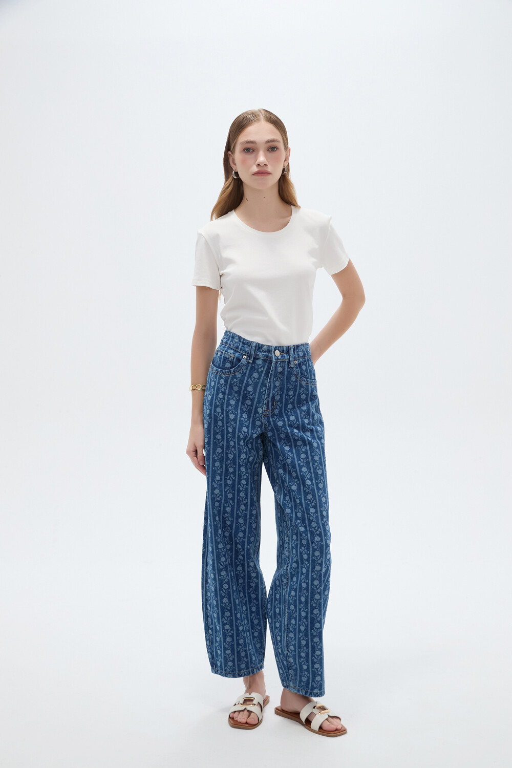 Pantalon Sisal Azul Medio