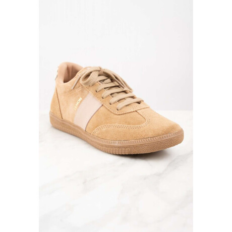 Zapatilla Gamuza Combinada Mocha