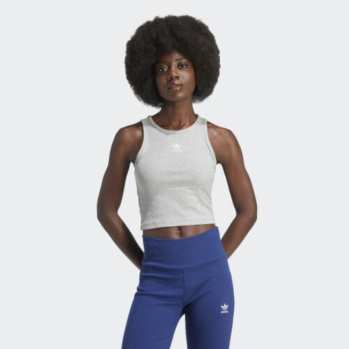 Musculosa Adidas Essentials Ribbed Gris