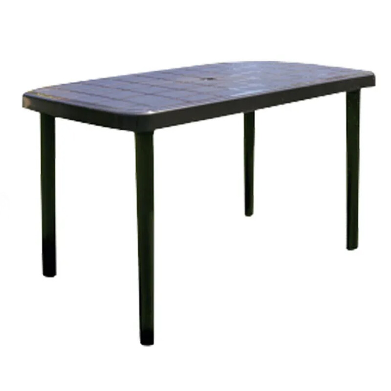 MESA DE JARDIN RECTANGULAR 100% PVC 140cm NEGRA Mesa De Jardin Rectangular 100% Pvc 140cm Negra