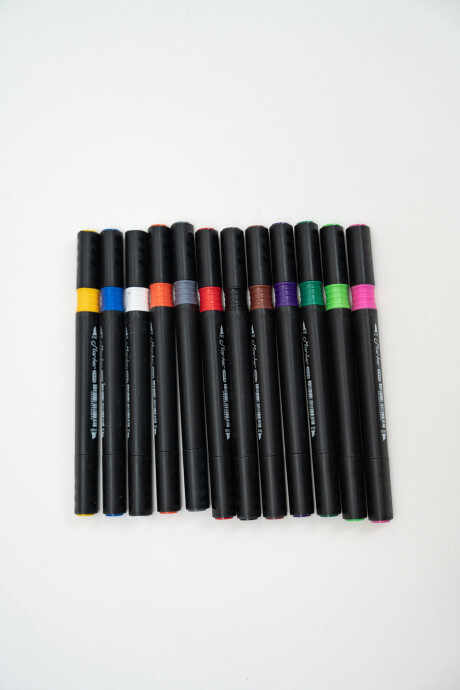 Resaltador Aune Marcadores 12 Pcs Estampado 1
