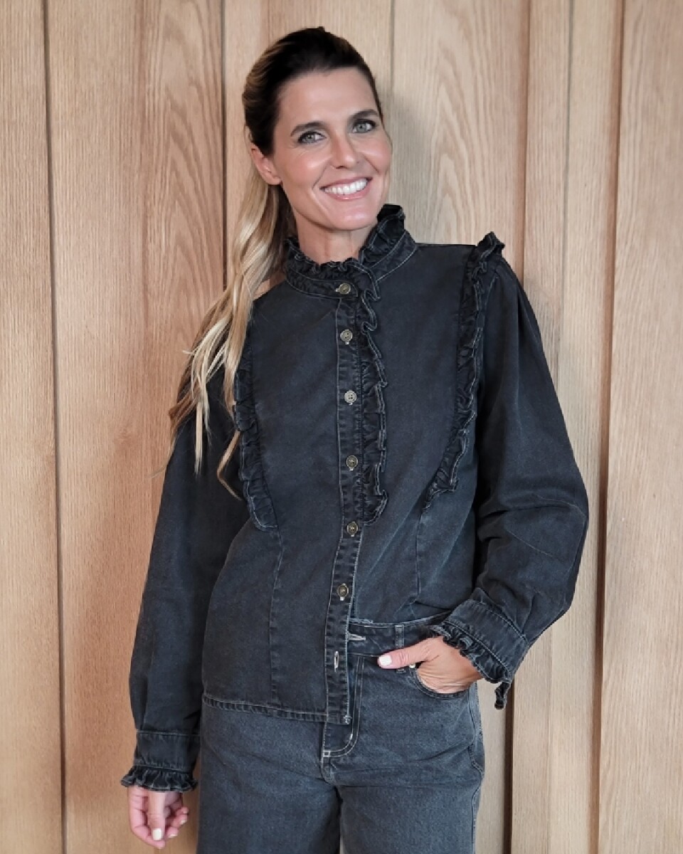 Camisa Uma - Denim Negro 