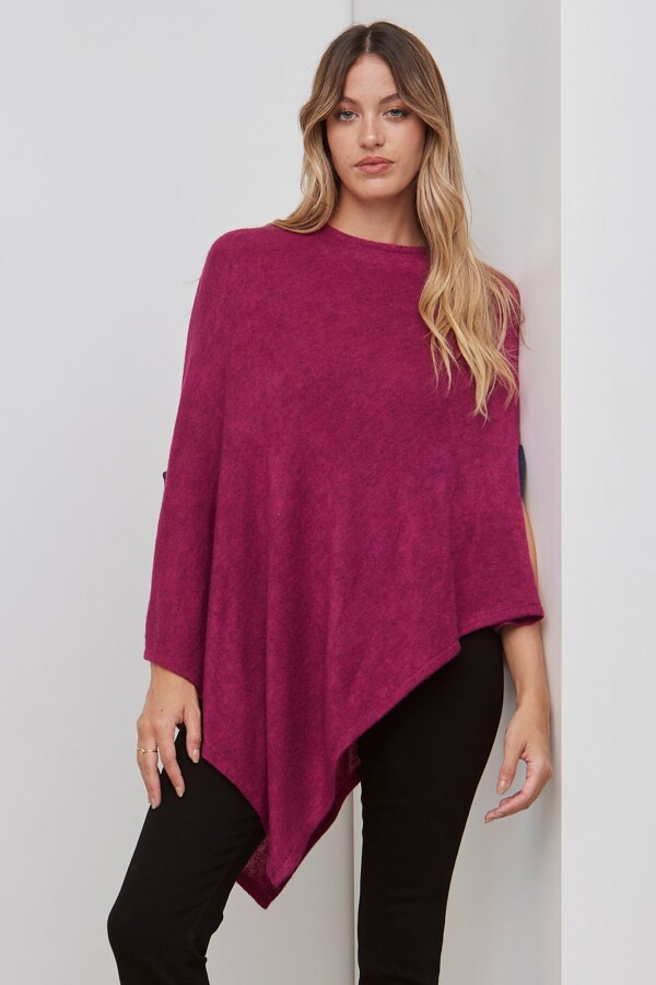 Poncho Ribete FUCSIA