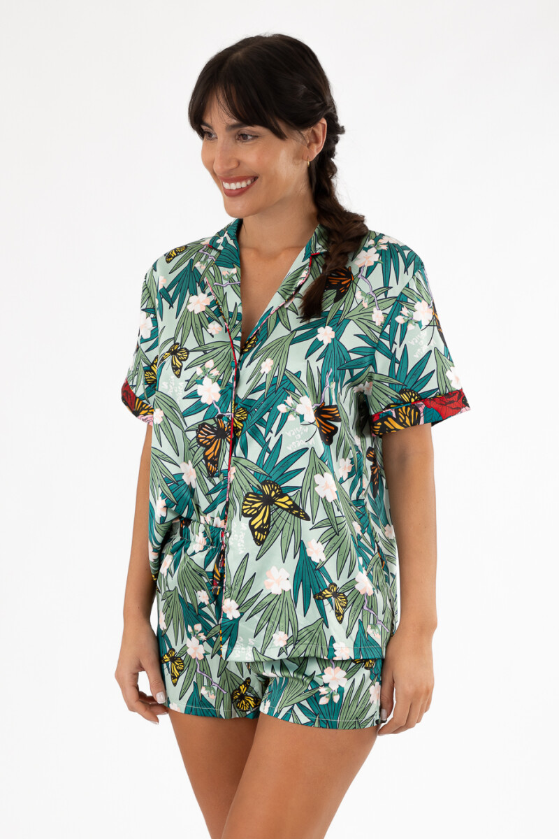 Pijama saten frida kahlo Mariposa/conejo