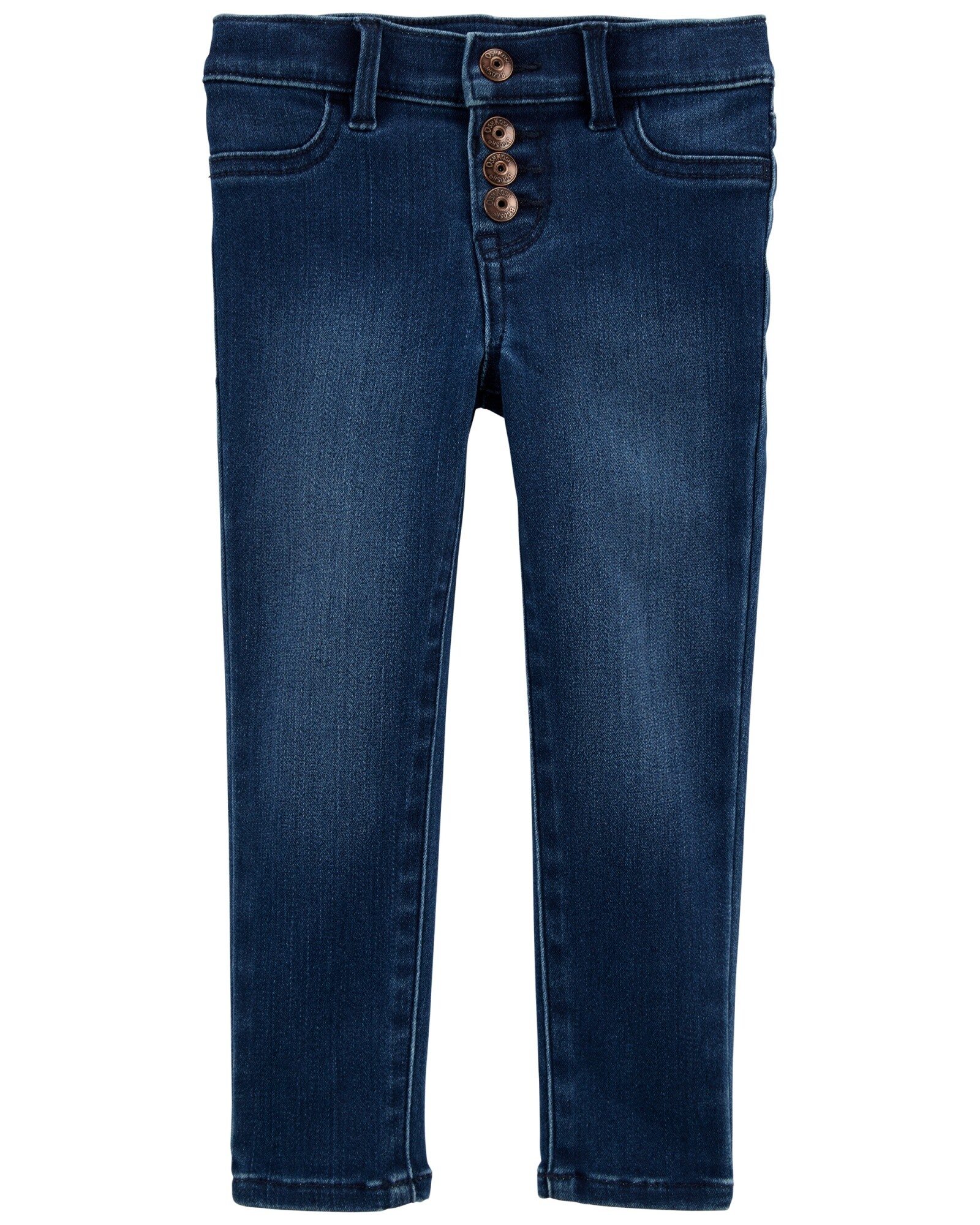 Pantalón de jean elastizados con botones Sin color