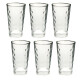 Set x6 Vaso de vidrio 325ml dots TRANSPARENTE