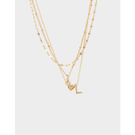 Collar Corto De Inicial ''e'' Dorado