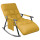 Sillón Reposera Mecedora Respaldo Ajustable Bolsillo Amarillo