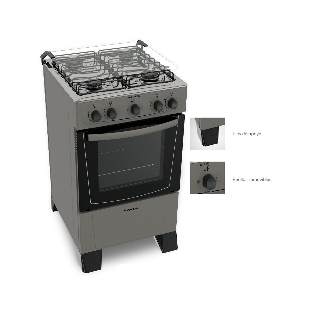 Cocina Combinada Punktal Horno Electrico PK-6617CO Cocina Combinada Punktal Horno Electrico PK-6617CO