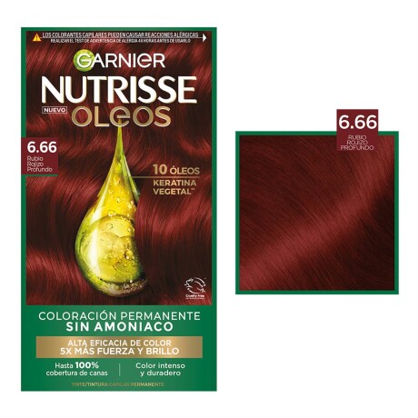 Tinta Garnier Nutrisse Óleo Sin Amoníaco Nº6.66 Rubio Rojizo | Tono Intenso y Duradero Tinta Garnier Nutrisse Óleo Sin Amoníaco Nº6.66 Rubio Rojizo | Tono Intenso y Duradero