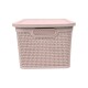 Caja simil ratán 15 lts ROSADO