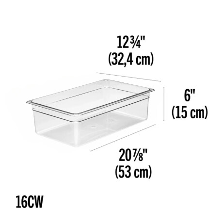 Cuba Policarbonato 15 cm GN 1/1 Cuba Policarbonato 15 cm GN 1/1