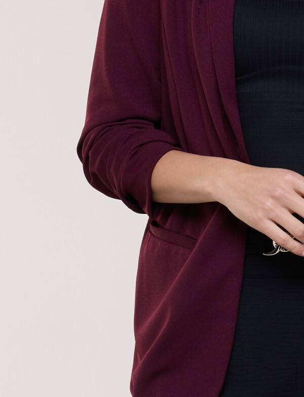 Blazer Crepe Manga Fruncida VIOLETA