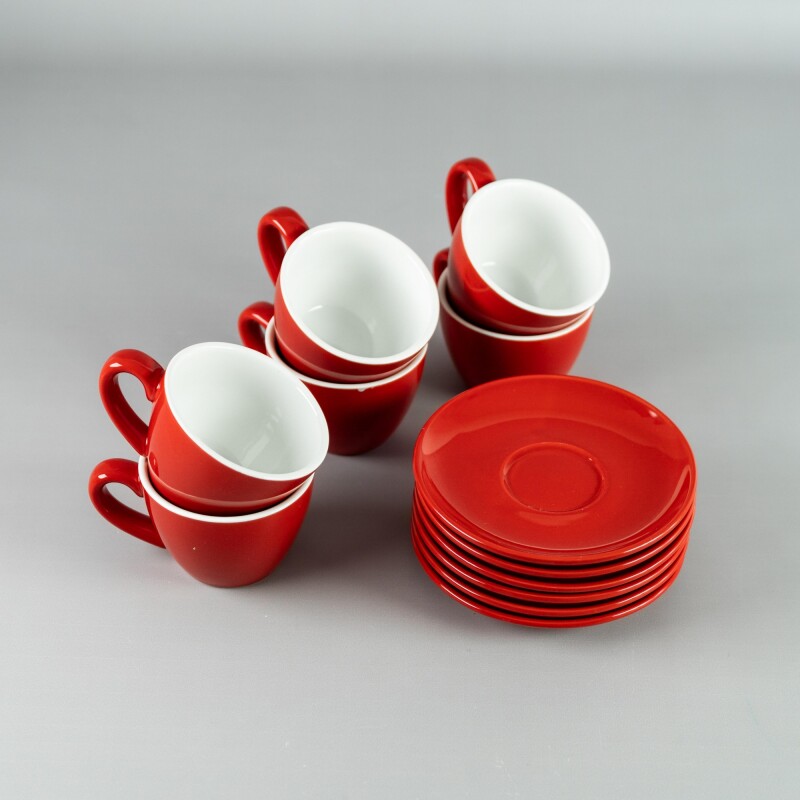 Taza Te 160ml c/ Plato 14cm Rojo Choosing Taza Te 160ml c/ Plato 14cm Rojo Choosing