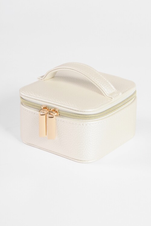 Alhajero organizador cuadrado con estuche blanco