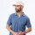 Remera m/c pique azul piedra
