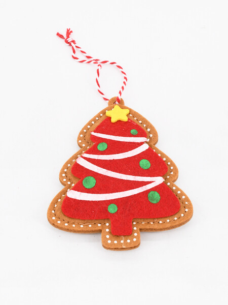 ADORNO COLGANTE FIELTRO SET 2PCS ROJO