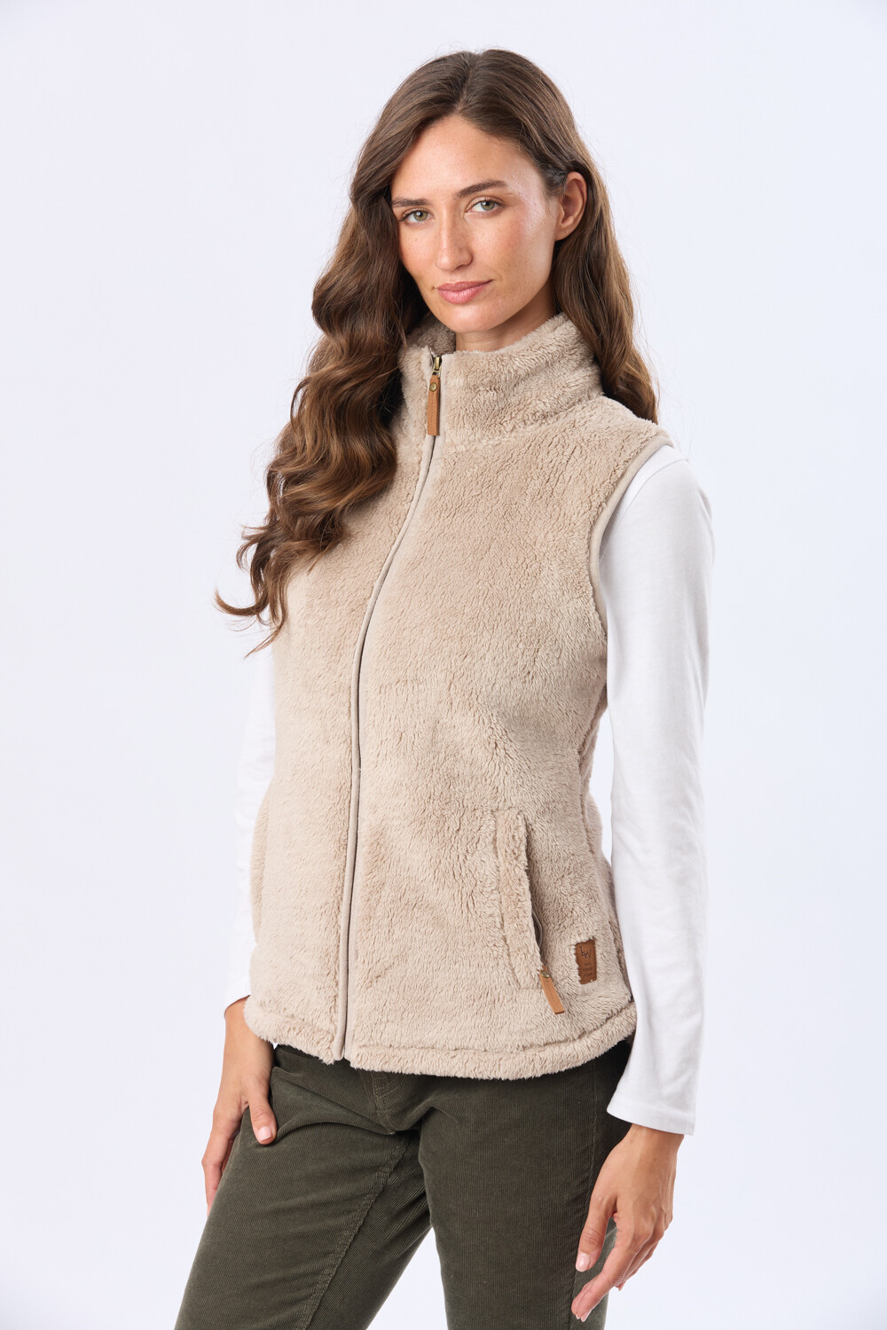 CHALECO SHERPA SUAVE Beige