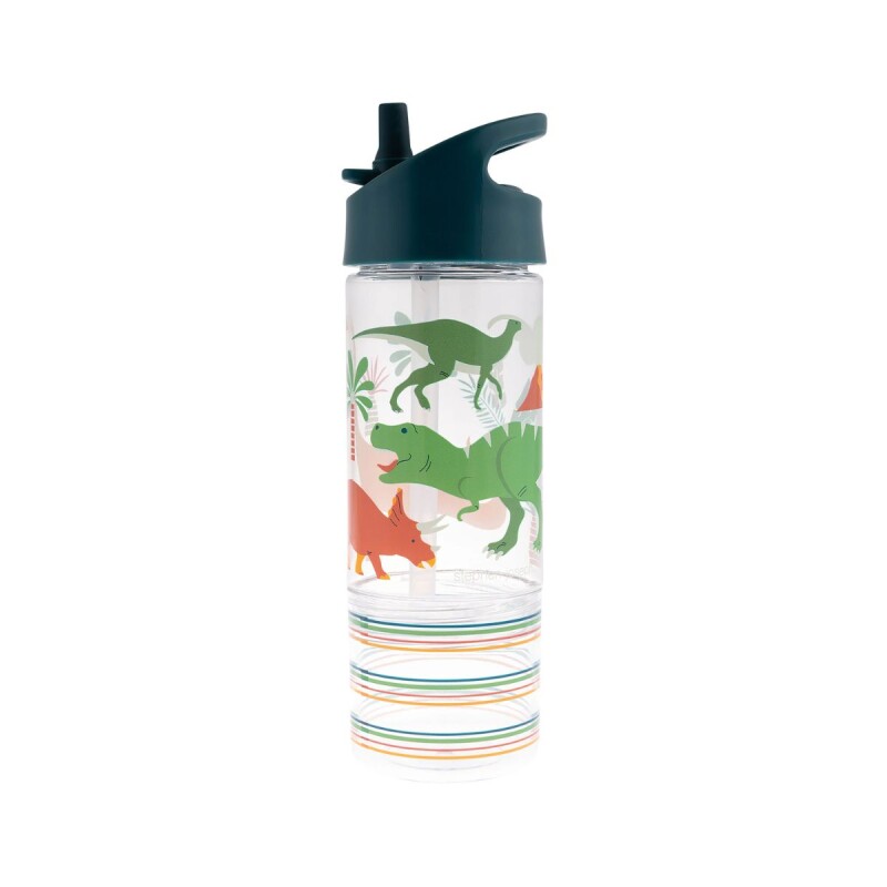 BOT.PC.SJ Botella Infantil Con Pico Y Porta Cereales Stephen Joseph - Dino Verde