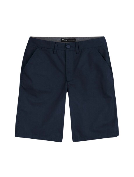 BERMUDA RECTA ESTILO CHINO EN LINHO AZUL