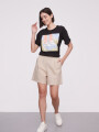 Short Mielas Beige Claro