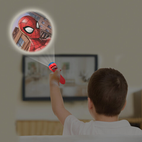 Linterna Proyector con 3 Discos Lexibook Spiderman