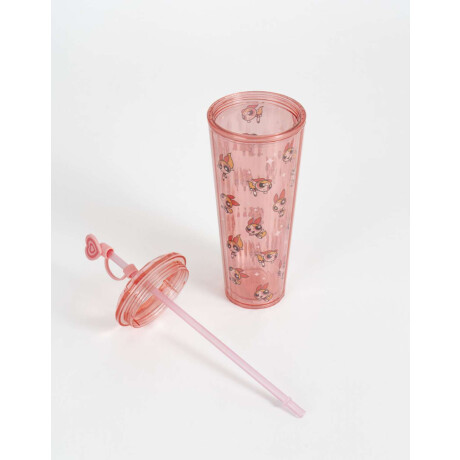 Vaso Largo ''chicas Superpoderosas'' Fucsia Claro