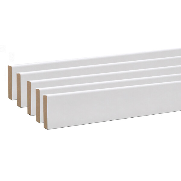 Pack X5 Zócalos Adhesivos 1m X 1.2cm De Espesor 8cm Altura Blanco Marrón Blanco