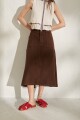 FALDA POMELA DENIM Chocolate