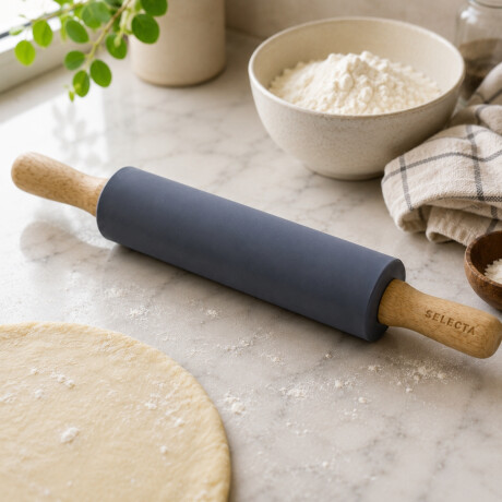 Palote 38 cms madera y silicona GRIS