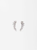 Pendientes Con Circonitas plateado