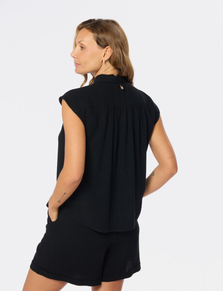 CAMISA DE LINO Negro