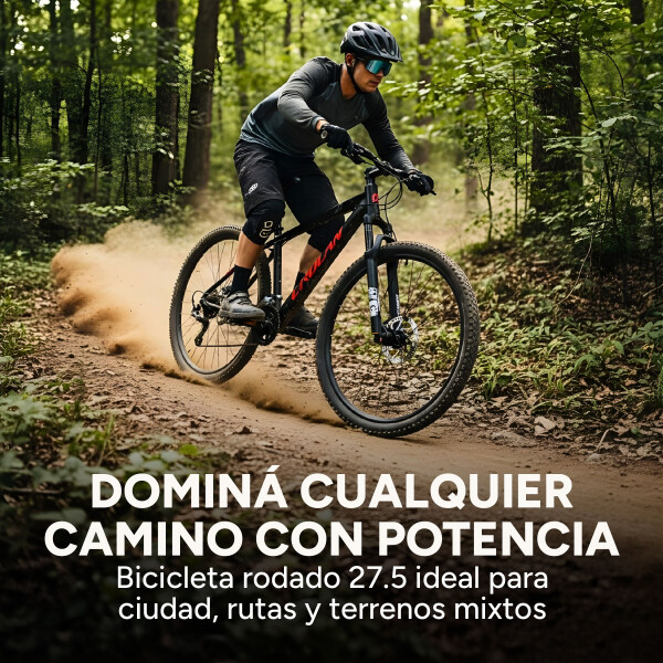 Bicicleta Crolan Montaña Rod 27.5 Freno Disco 21 Vel Shimano Negro 1