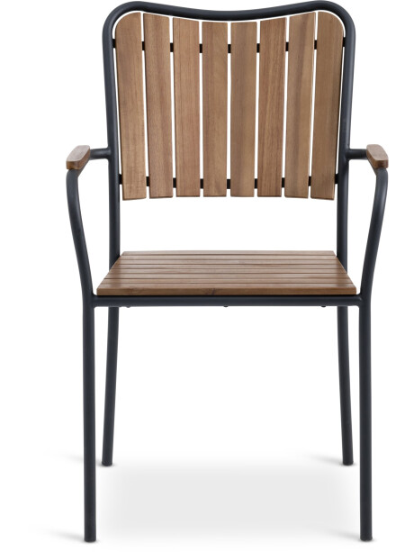 Silla apilable BASTRUP madera dura/negro Silla apilable BASTRUP madera dura/negro