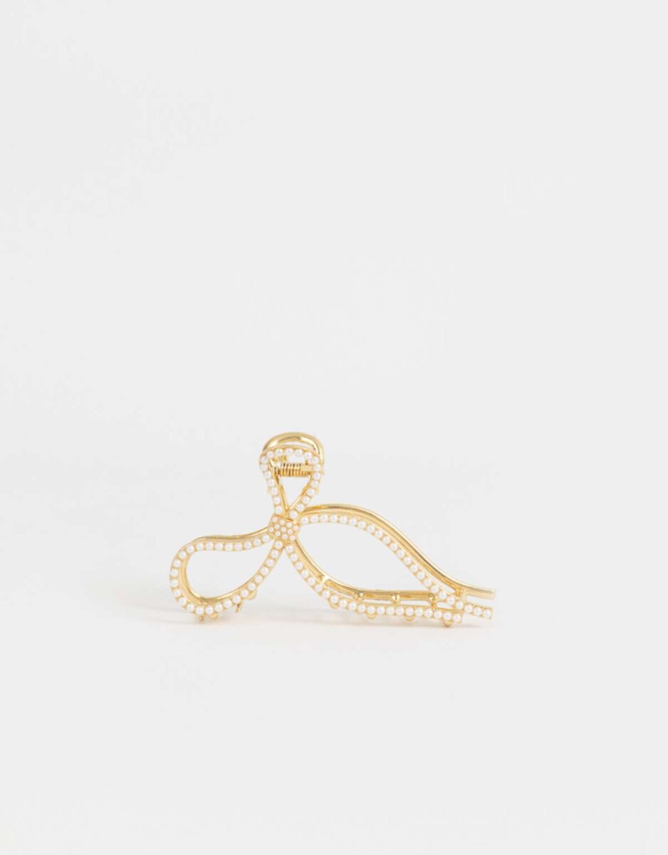 Broche Con moño - Dorado 