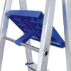 Escalera Aluminio 3 Escalones Mor Plegable Color Plateado/azul Escalera Aluminio 3 Escalones Mor Plegable Color Plateado/azul