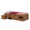 Cama 1 plaza Con Cajones - Linea Charme Amendoa