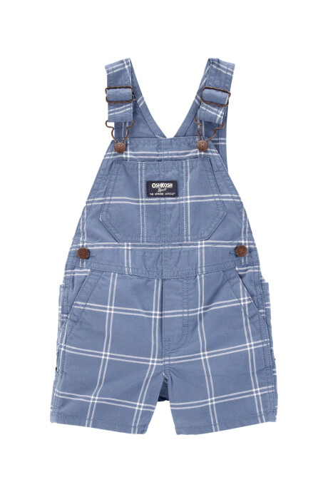 Enterito corto de algodón, diseño a cuadros Enterito corto de algodón, diseño a cuadros